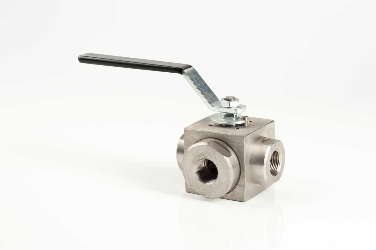 Three-Way high-pressure ball valves in Stainless Steel AISI 316