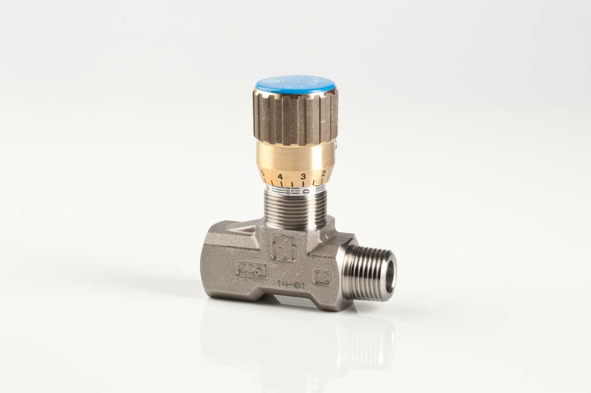 In line double-acting flow control valves Male-Female threads